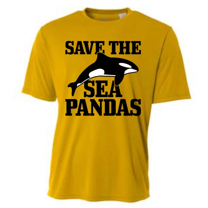 Save The Sea Pandas Orca Killer Whale Funny Gift Cooling Performance Crew T-Shirt