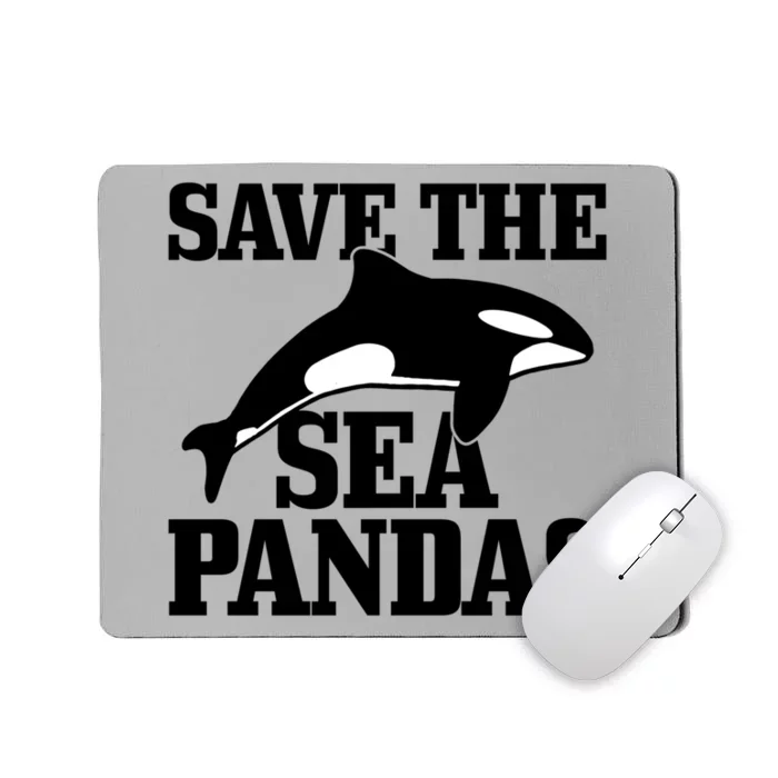 Save The Sea Pandas Orca Killer Whale Funny Gift Mousepad