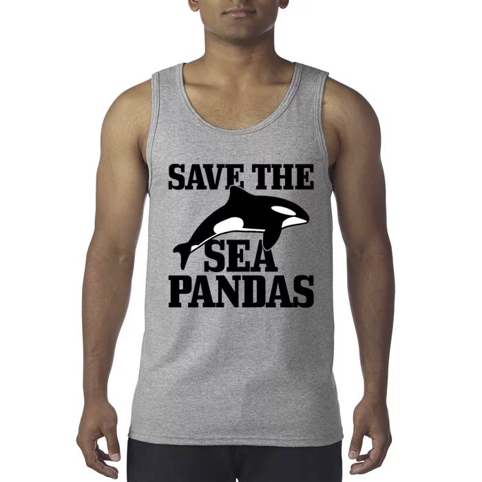 Save The Sea Pandas Orca Killer Whale Funny Gift Tank Top