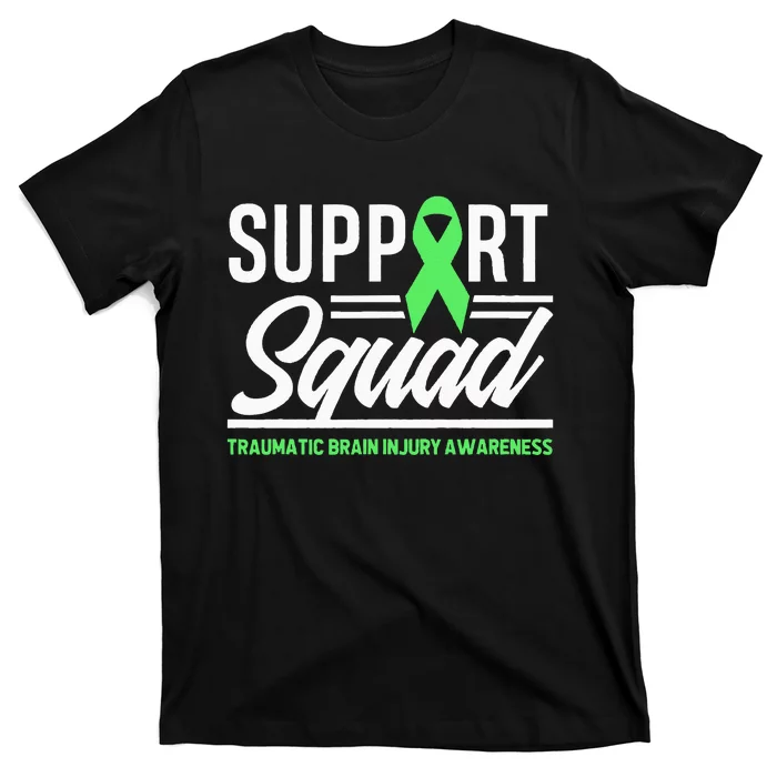 Support TBI Support Squad Traumatic Brain Injury Awareness T-Shirt