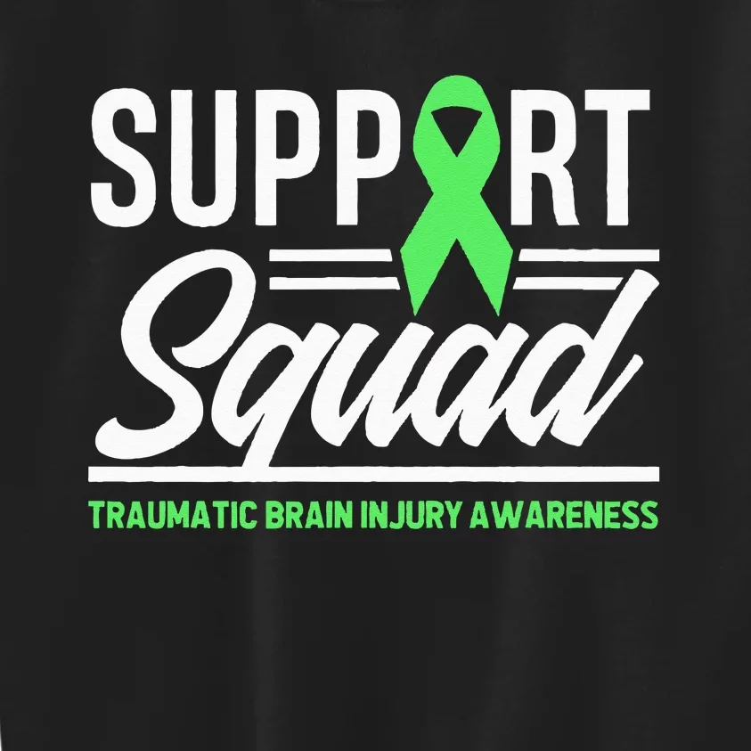 Support TBI Support Squad Traumatic Brain Injury Awareness Kids Sweatshirt