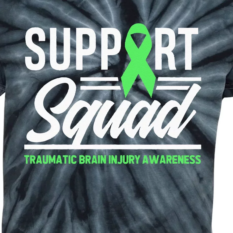 Support TBI Support Squad Traumatic Brain Injury Awareness Kids Tie-Dye T-Shirt