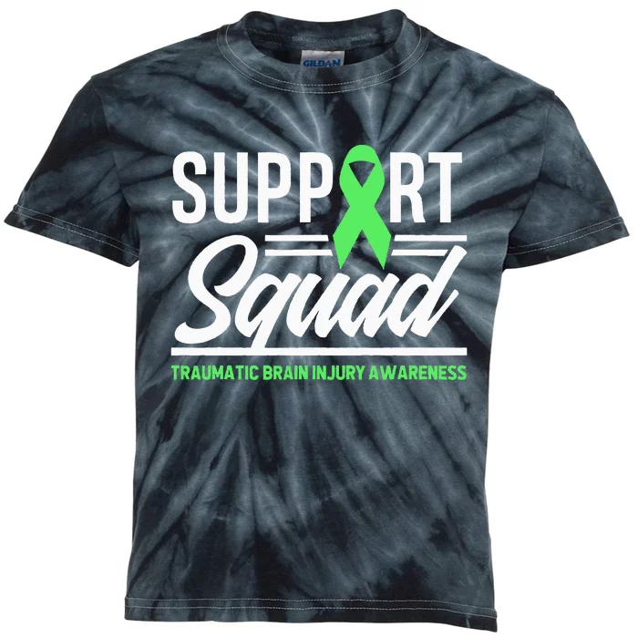 Support TBI Support Squad Traumatic Brain Injury Awareness Kids Tie-Dye T-Shirt