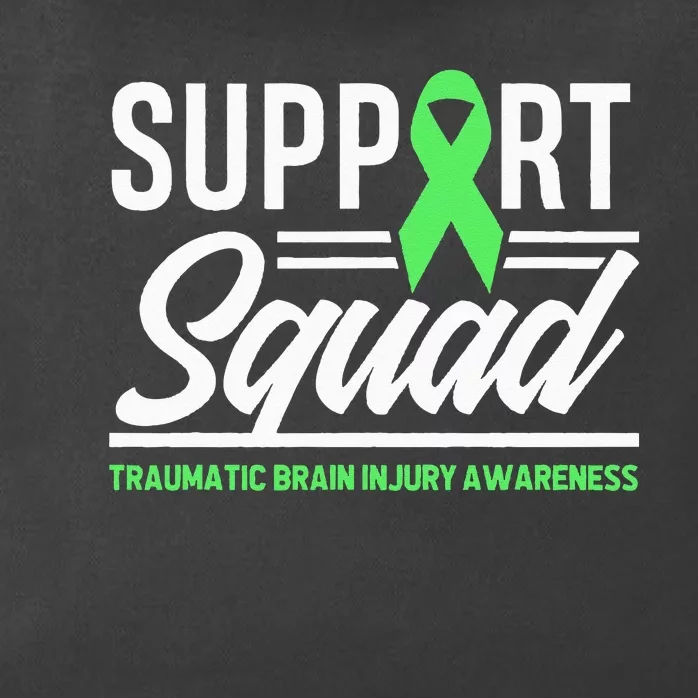 Support TBI Support Squad Traumatic Brain Injury Awareness Zip Tote Bag