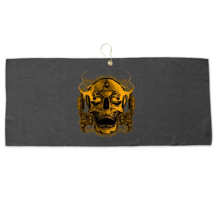 Skull Tattoo Large Microfiber Waffle Golf Towel