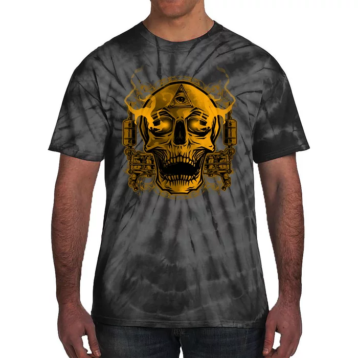 Skull Tattoo Tie-Dye T-Shirt