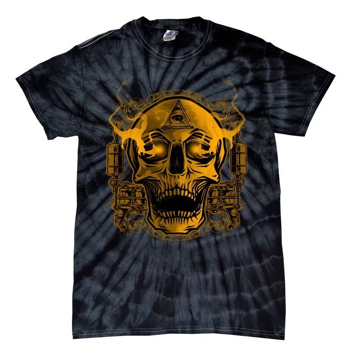 Skull Tattoo Tie-Dye T-Shirt