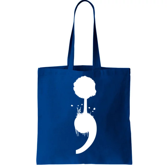 Semicolon Tree Suicide Prevention Gift Tote Bag