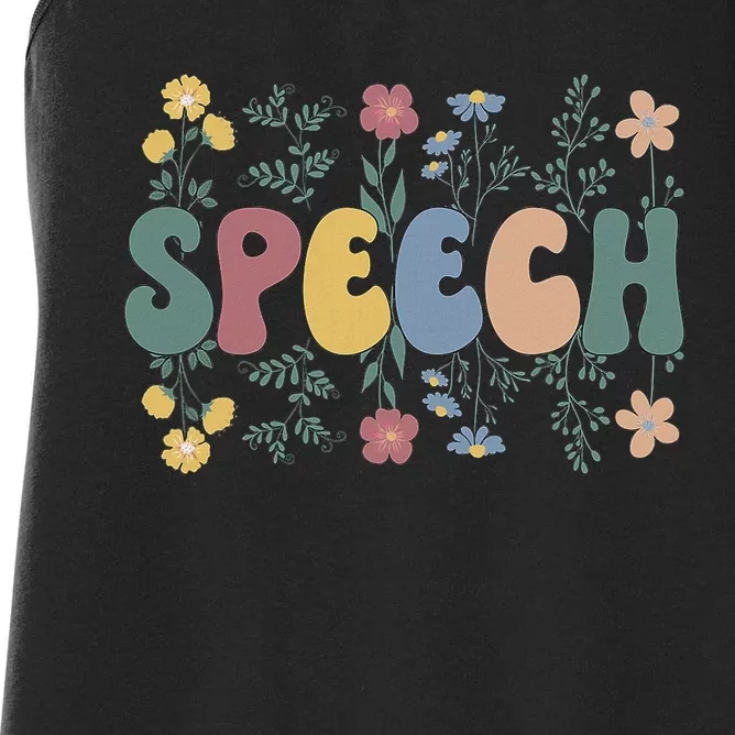 Speech Therapists Speech Language Pathologist Slp Women's Racerback Tank