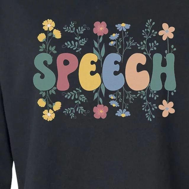 Speech Therapists Speech Language Pathologist Slp Cropped Pullover Crew