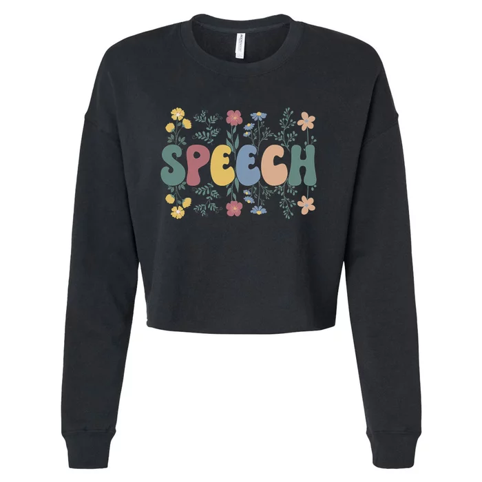 Speech Therapists Speech Language Pathologist Slp Cropped Pullover Crew