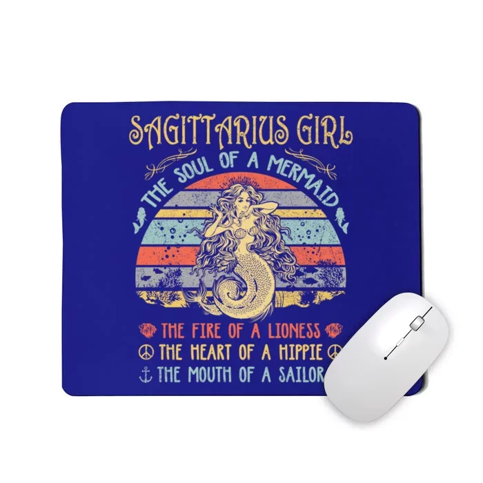 Sagittarius The Soul Of A Mermaid Vintage Birthday Gift Mousepad