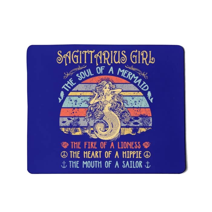 Sagittarius The Soul Of A Mermaid Vintage Birthday Gift Mousepad