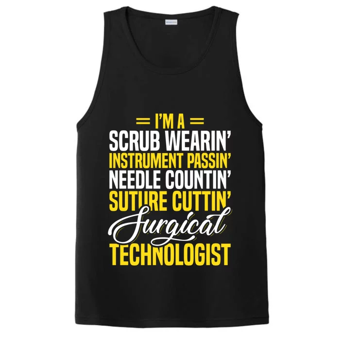 Surgical Technologist Scrub Tech Surg Technician Funny Gift Performance Tank