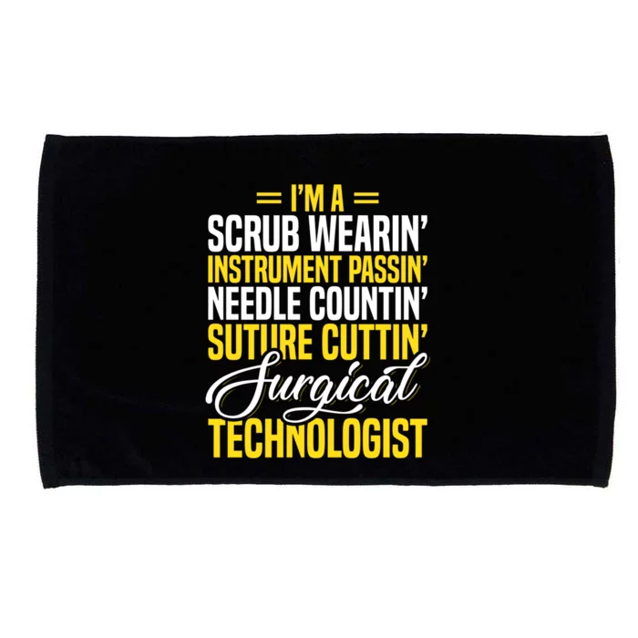 Surgical Technologist Scrub Tech Surg Technician Funny Gift Microfiber Hand Towel