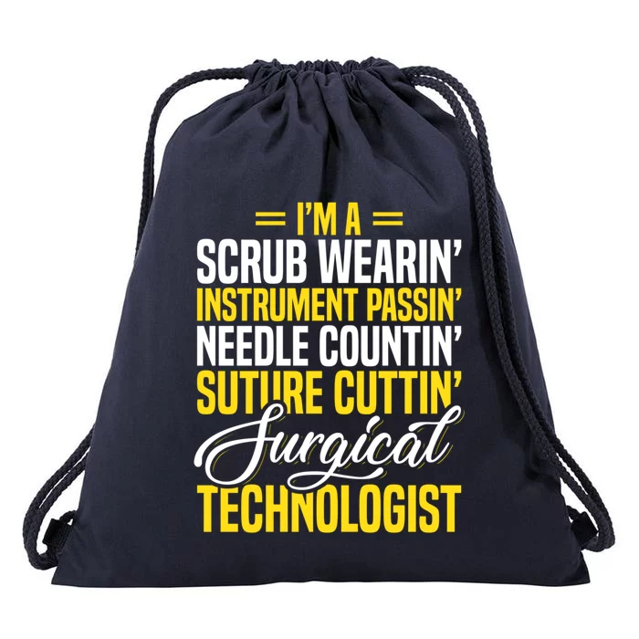 Surgical Technologist Scrub Tech Surg Technician Funny Gift Drawstring Bag