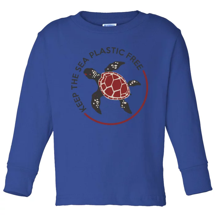 Save The Sea Turtles Keep The Oceans Plastic Free Marine Gift Toddler Long Sleeve Shirt