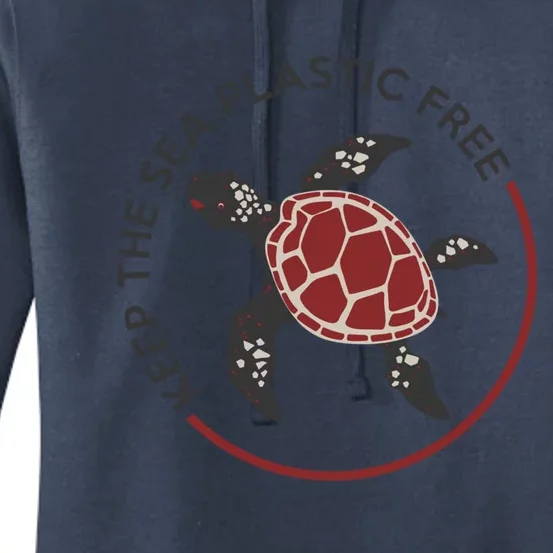 Save The Sea Turtles Keep The Oceans Plastic Free Marine Gift Women's Pullover Hoodie