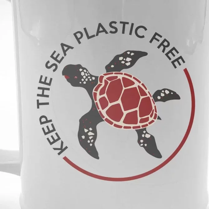 Save The Sea Turtles Keep The Oceans Plastic Free Marine Gift Front & Back Beer Stein