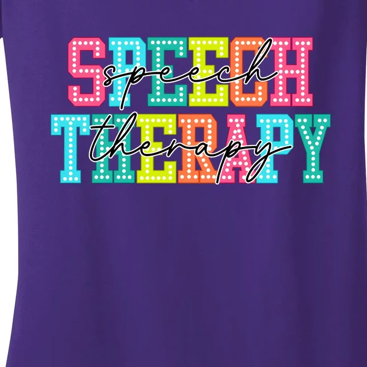 Speech Therapy Women's V-Neck T-Shirt