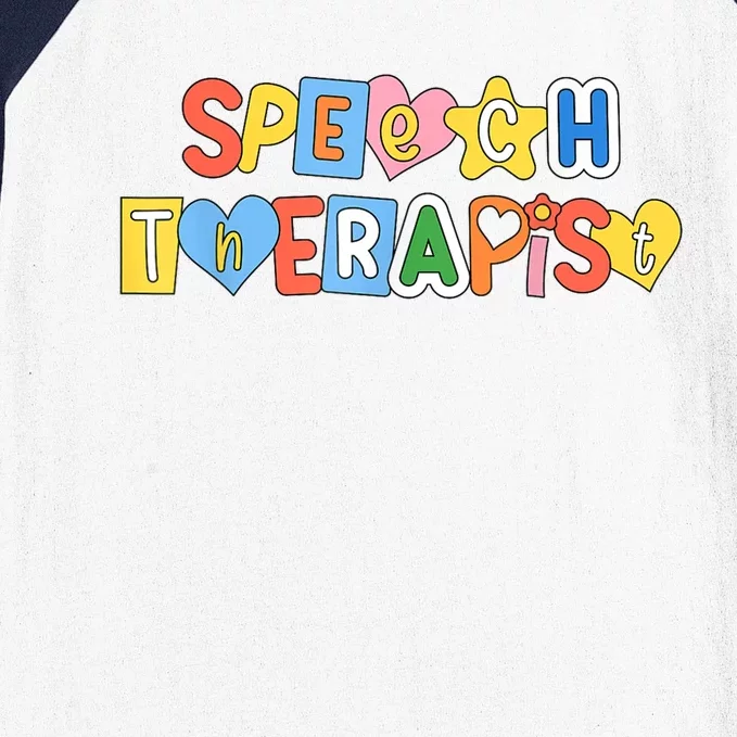 Speech Therapy Speech Language Pathologist Therapist SLP Baseball Sleeve Shirt