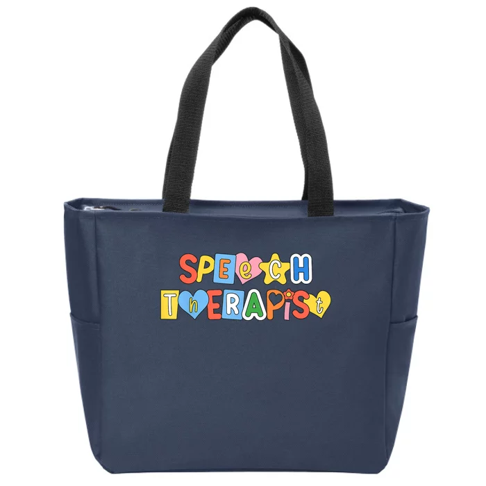 Speech Therapy Speech Language Pathologist Therapist SLP Zip Tote Bag