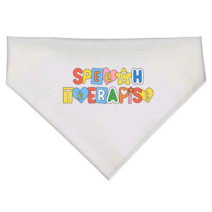 Speech Therapy Speech Language Pathologist Therapist SLP USA-Made Doggie Bandana