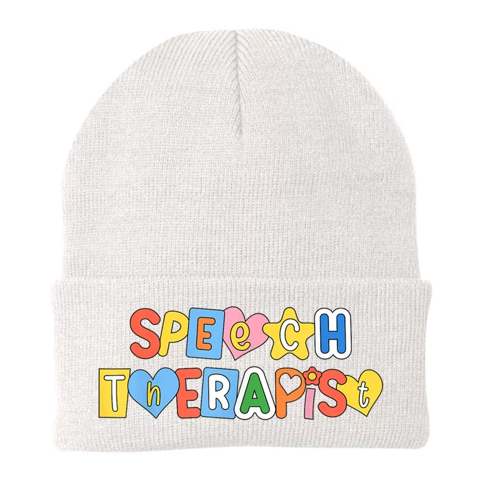 Speech Therapy Speech Language Pathologist Therapist SLP Knit Cap Winter Beanie