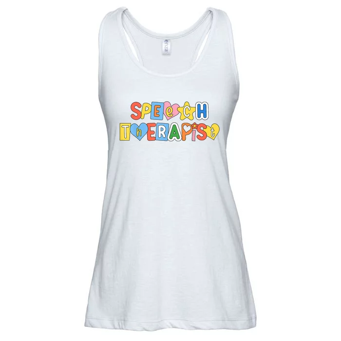 Speech Therapy Speech Language Pathologist Therapist SLP Ladies Essential Flowy Tank