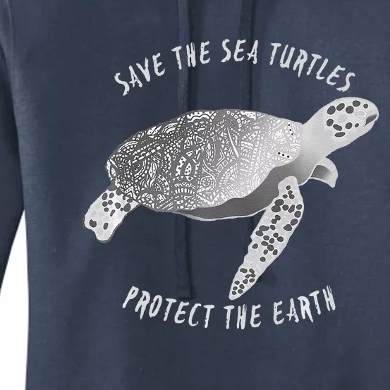 Save The Sea Turtles Protect The Earth Ocean Women's Pullover Hoodie