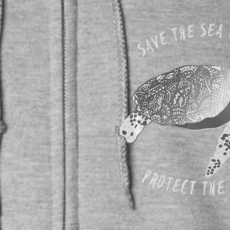 Save The Sea Turtles Protect The Earth Ocean Full Zip Hoodie