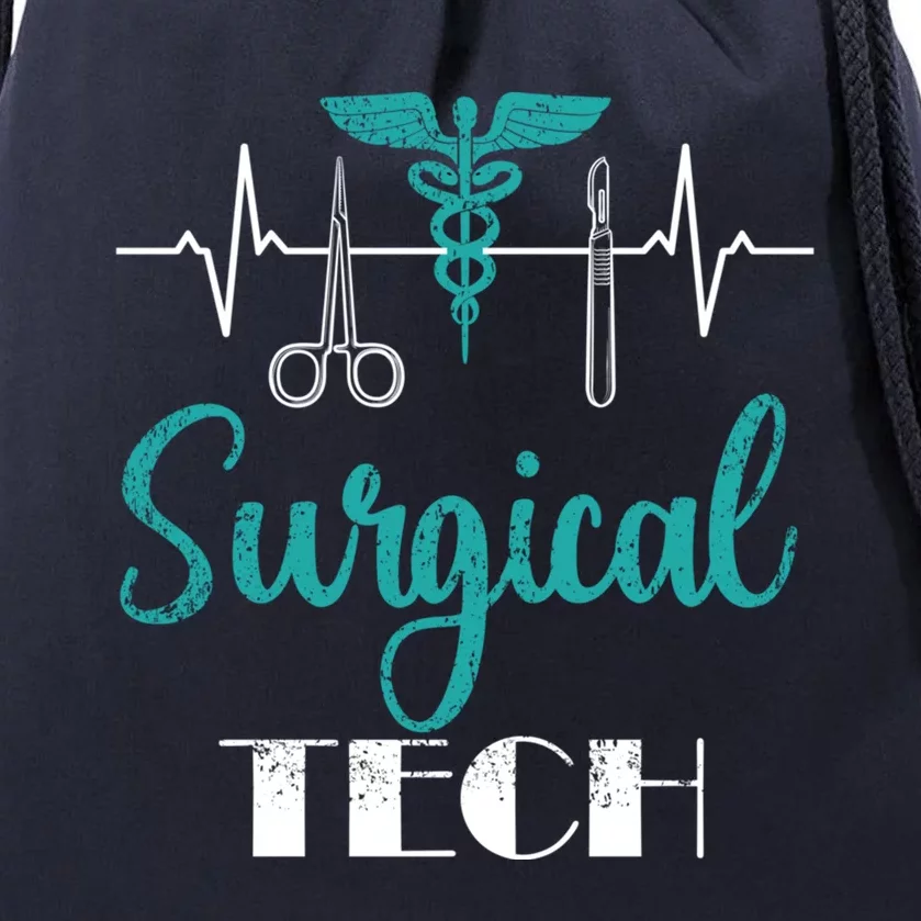 Scrub Tech Surgical Tech Week Technologist Technicians Ekg Cool Gift Drawstring Bag