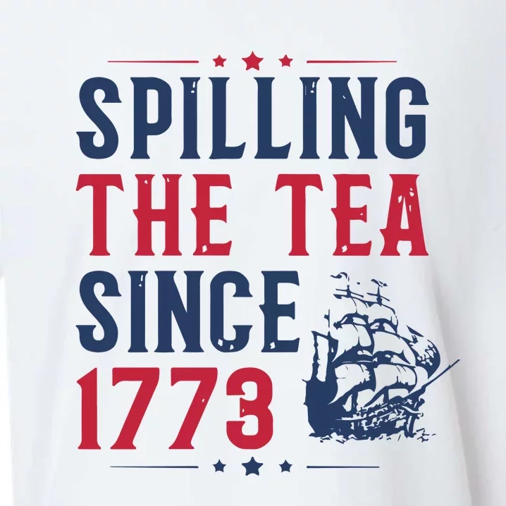 Spilling The Tea Since 1773 History Teacher Gift Funny History Teacher Sueded Cloud Jersey T-Shirt