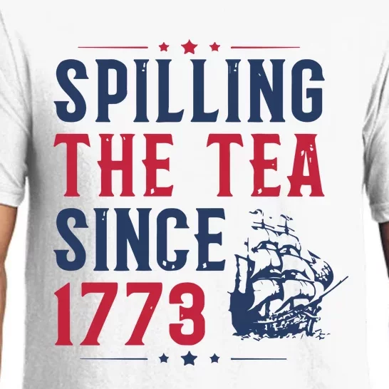 Spilling The Tea Since 1773 History Teacher Gift Funny History Teacher Pajama Set