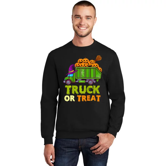 Spooky Trash Truck Halloween Decor Sweatshirt