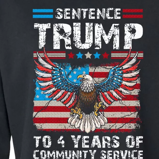 Sentence Trump To 4 Years Of Community Service Trump 2024 Cropped Pullover Crew