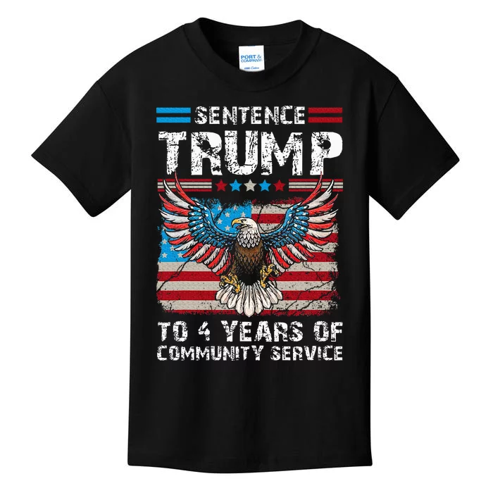 Sentence Trump To 4 Years Of Community Service Trump 2024 Kids T-Shirt