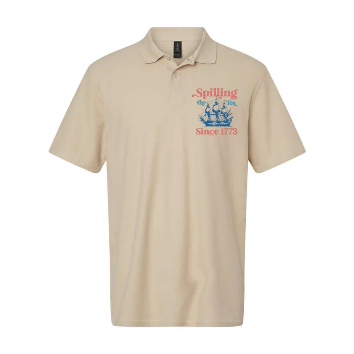 Spilling The Tea Since 1773 Softstyle Adult Sport Polo