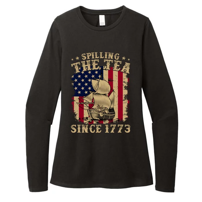 Spilling The Tea Since 1773 Vintage Us History Teacher Womens CVC Long Sleeve Shirt