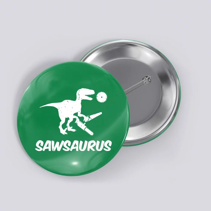 Sawsaurus TRex Tyrannosaurus Rex Funny Button