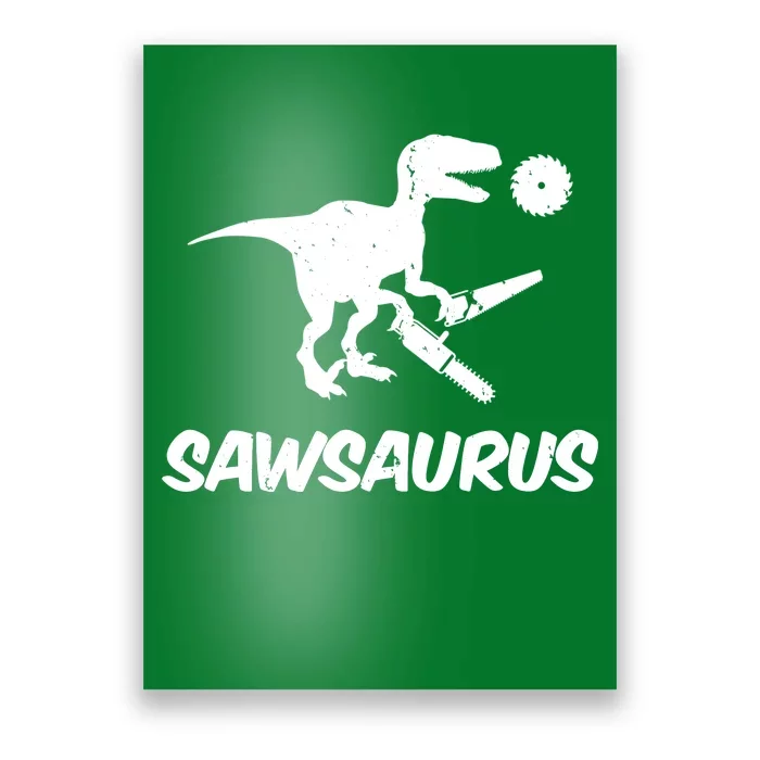 Sawsaurus TRex Tyrannosaurus Rex Funny Poster