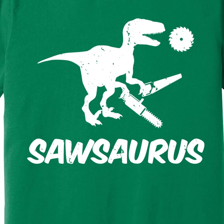 Sawsaurus TRex Tyrannosaurus Rex Funny Premium T-Shirt