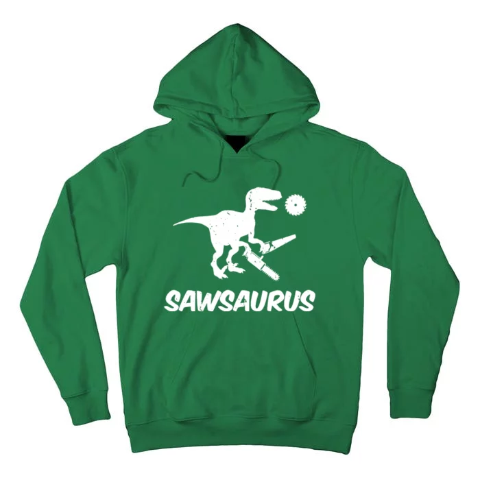 Sawsaurus TRex Tyrannosaurus Rex Funny Tall Hoodie