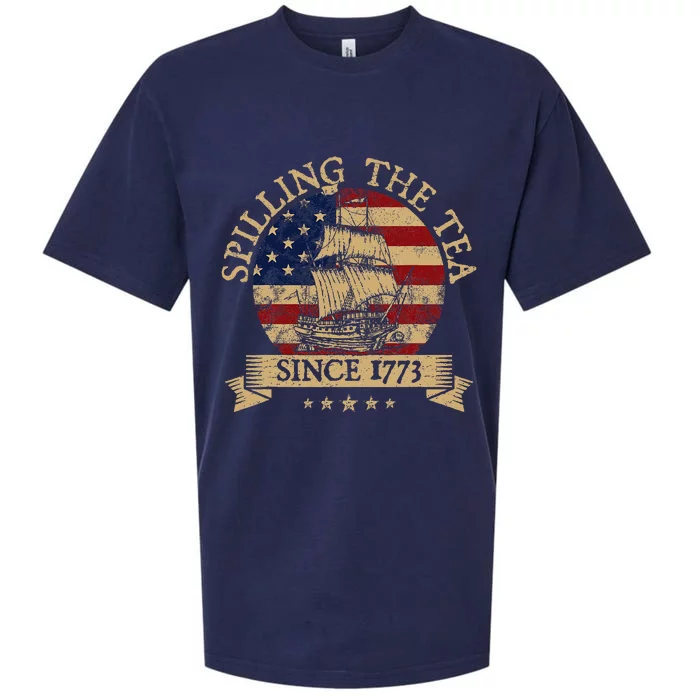 Spilling The Tea Since 1773 Vintage Us History Teacher Sueded Cloud Jersey T-Shirt