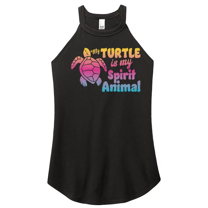 Sea Turtle Tortoise Watercolor My Turtle Is My Spirit Animal Women’s Perfect Tri Rocker Tank