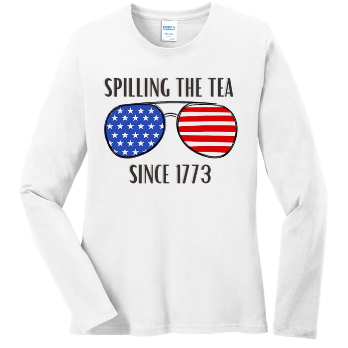 Spilling the Tea Ladies Long Sleeve Shirt