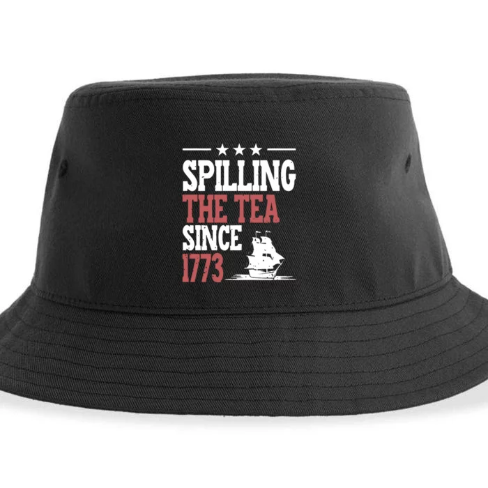 Spilling The Tea Since 1773 Funny History Teacher Sustainable Bucket Hat