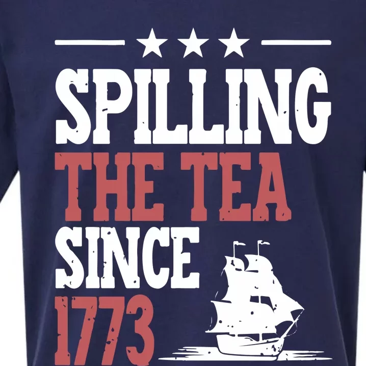 Spilling The Tea Since 1773 Funny History Teacher Sueded Cloud Jersey T-Shirt