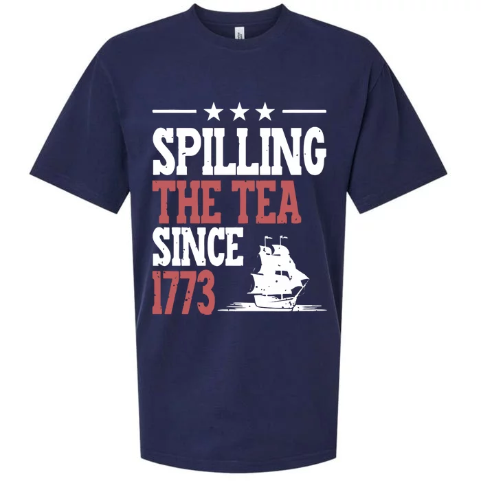 Spilling The Tea Since 1773 Funny History Teacher Sueded Cloud Jersey T-Shirt