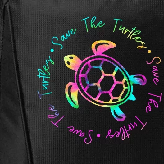 Save The Turtles Tie Dye Sea Turtle Save Earth Ocean Planet City Backpack